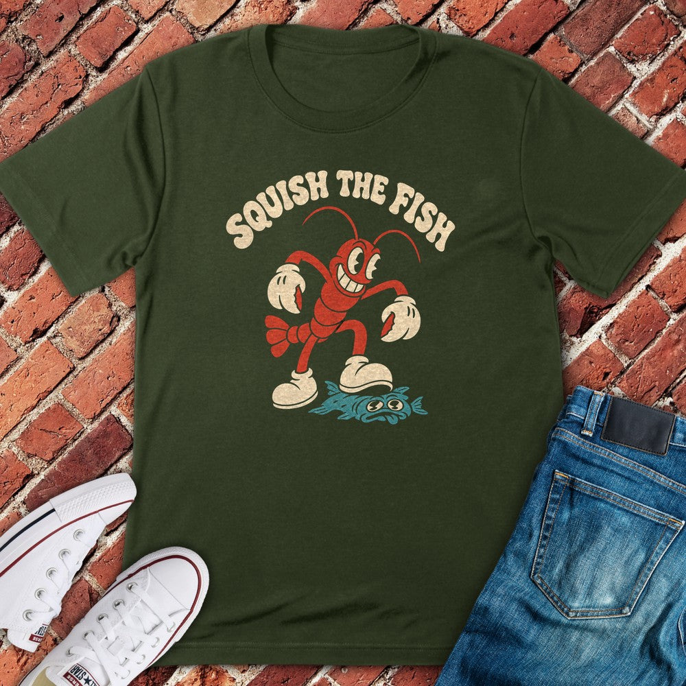 Squish Fish T-Shirt - Military Green