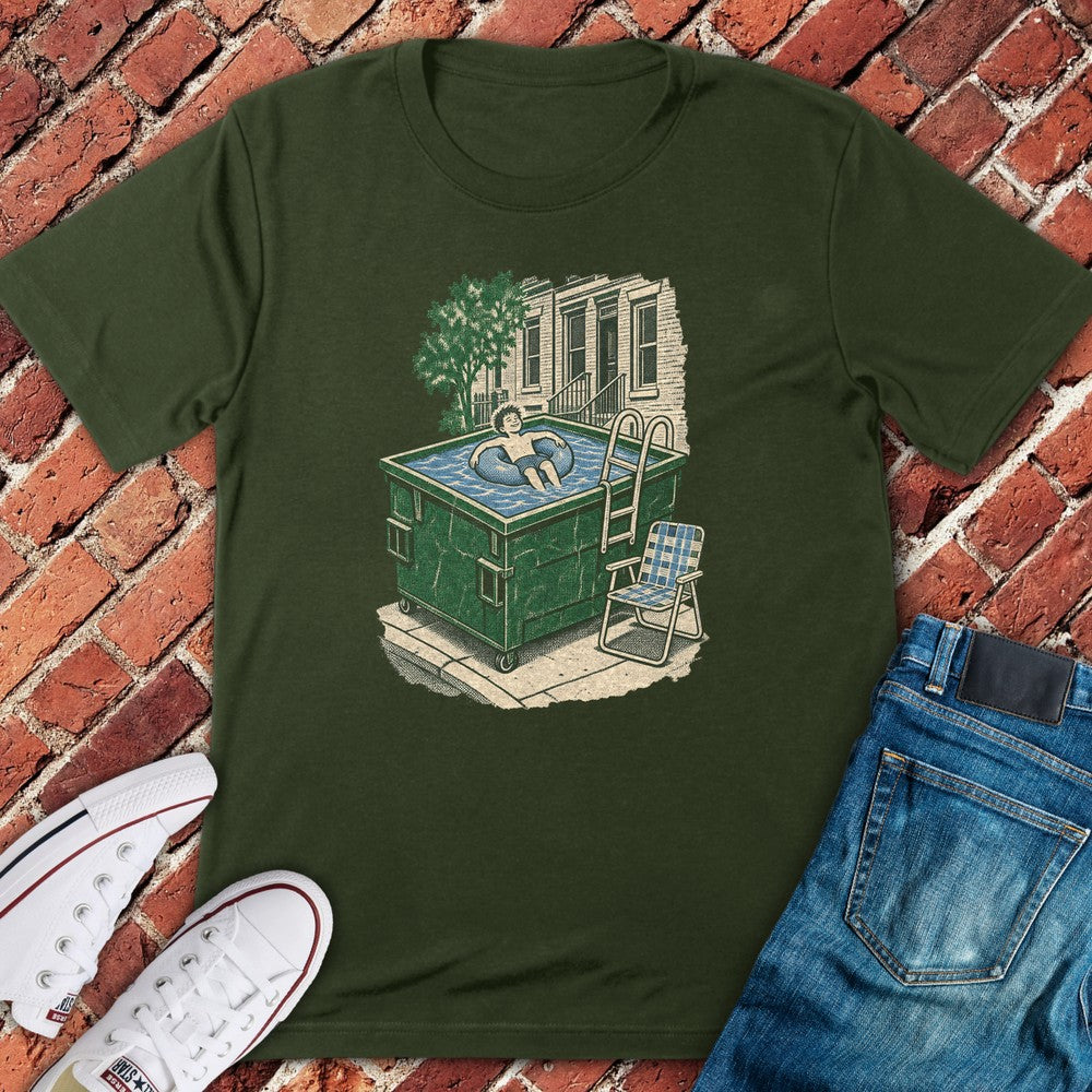 Dumpster Pool T-Shirt - Military Green