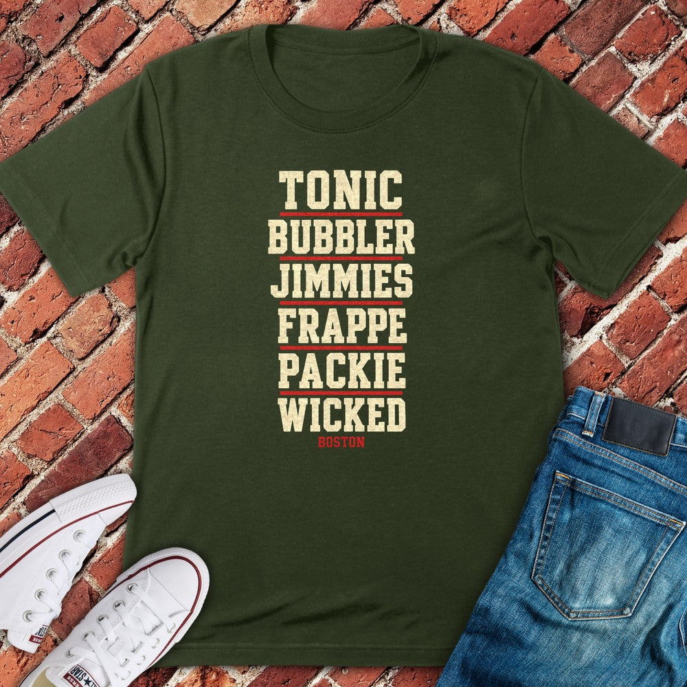 Boston Vocab T-Shirt - Military Green