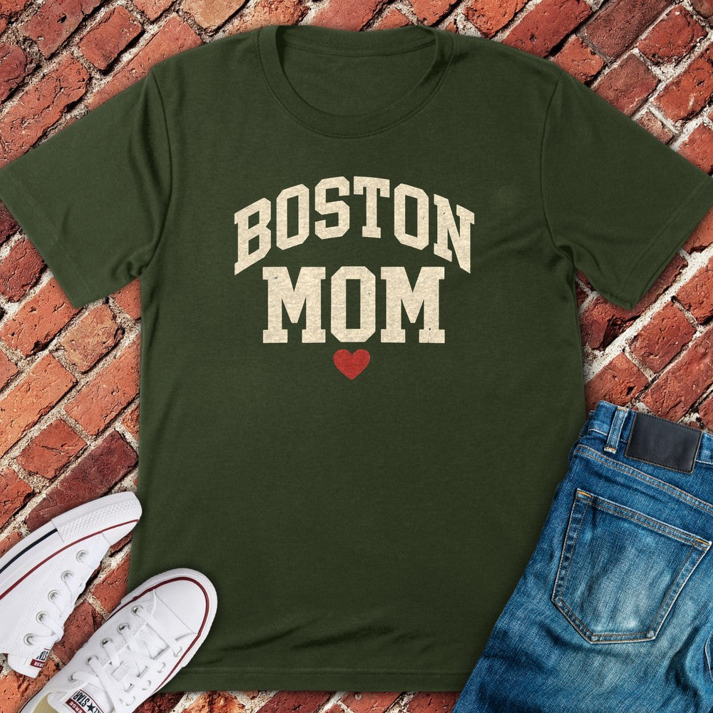 Boston Mom T-Shirt - Military Green