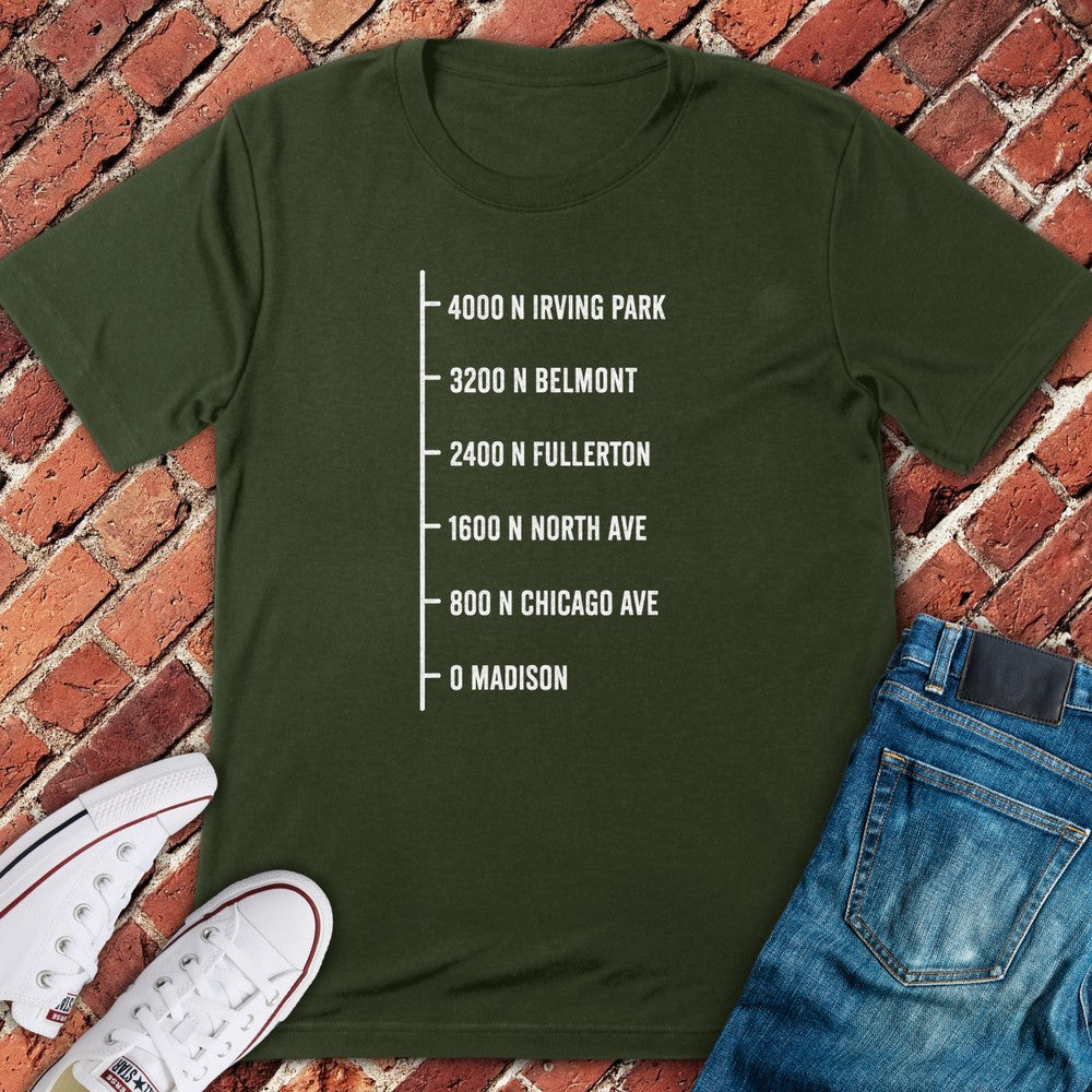 Street Math T-Shirt - Military Green