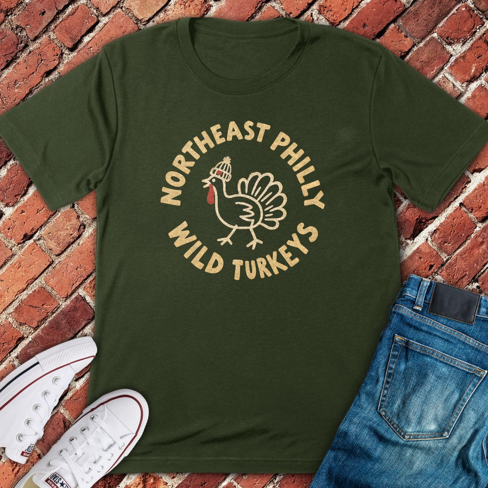 Beanie Turkey T-Shirt - Military Green
