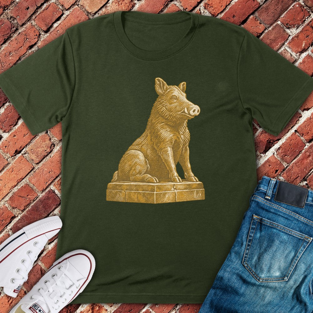Brass Boar T-Shirt - Military Green