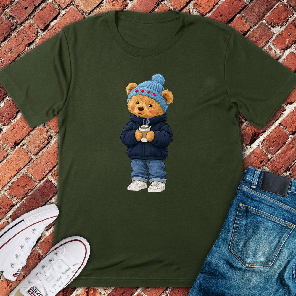 Puffer Teddy T-Shirt - Military Green