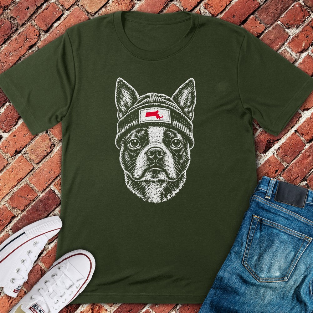 Terrier Beanie T-Shirt - Military Green