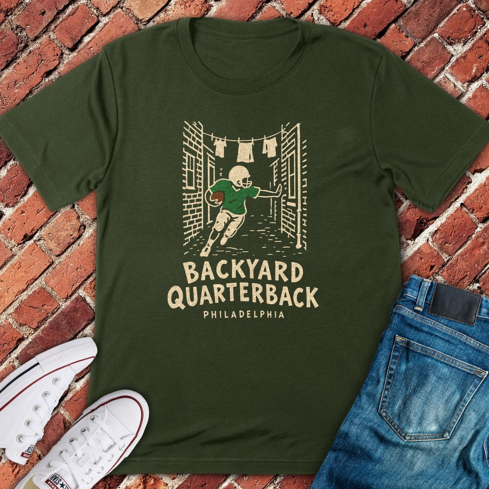 Backyard Quarterback T-Shirt - Military Green