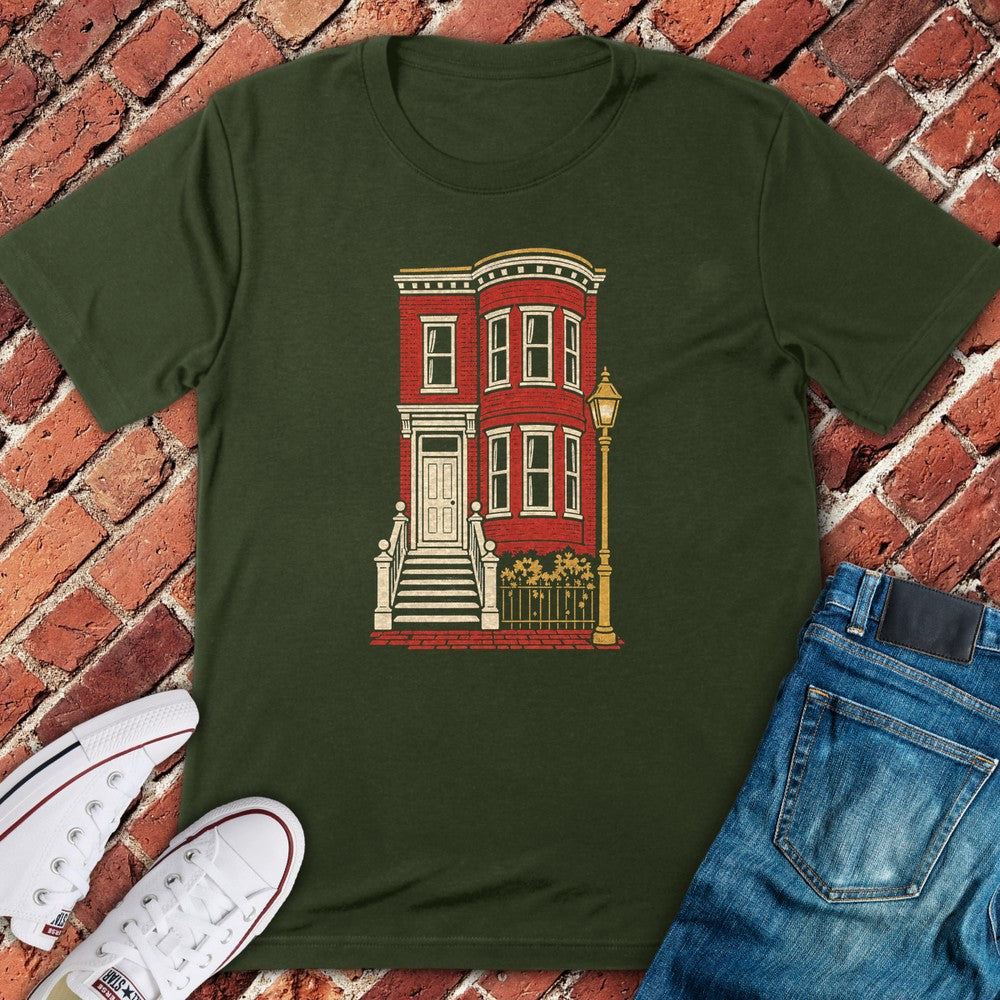 Brownstone Stoop T-Shirt - Military Green