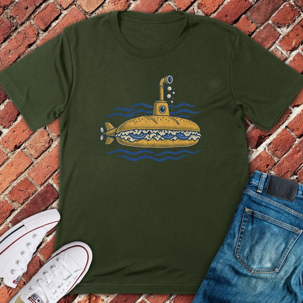Hoagie Submarine T-Shirt - Military Green