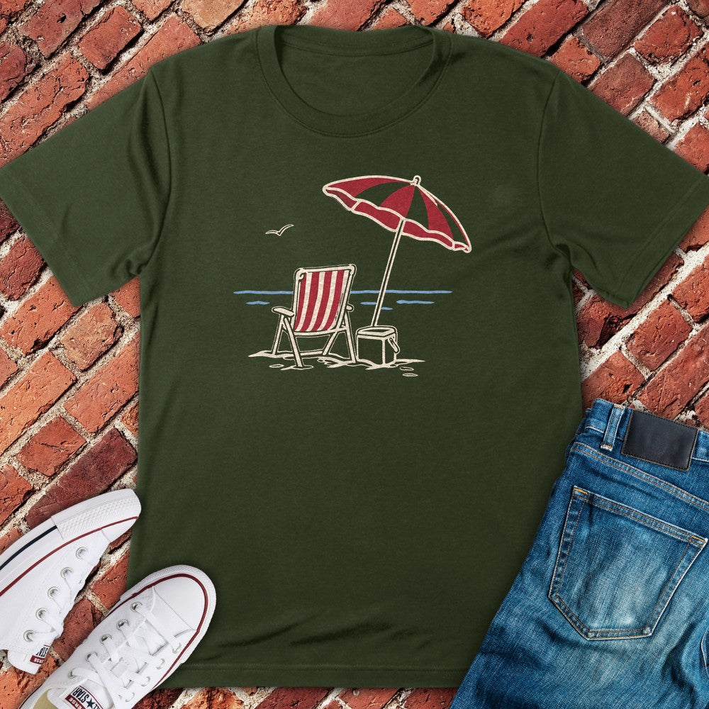 Beach Chair T-Shirt - Military Green