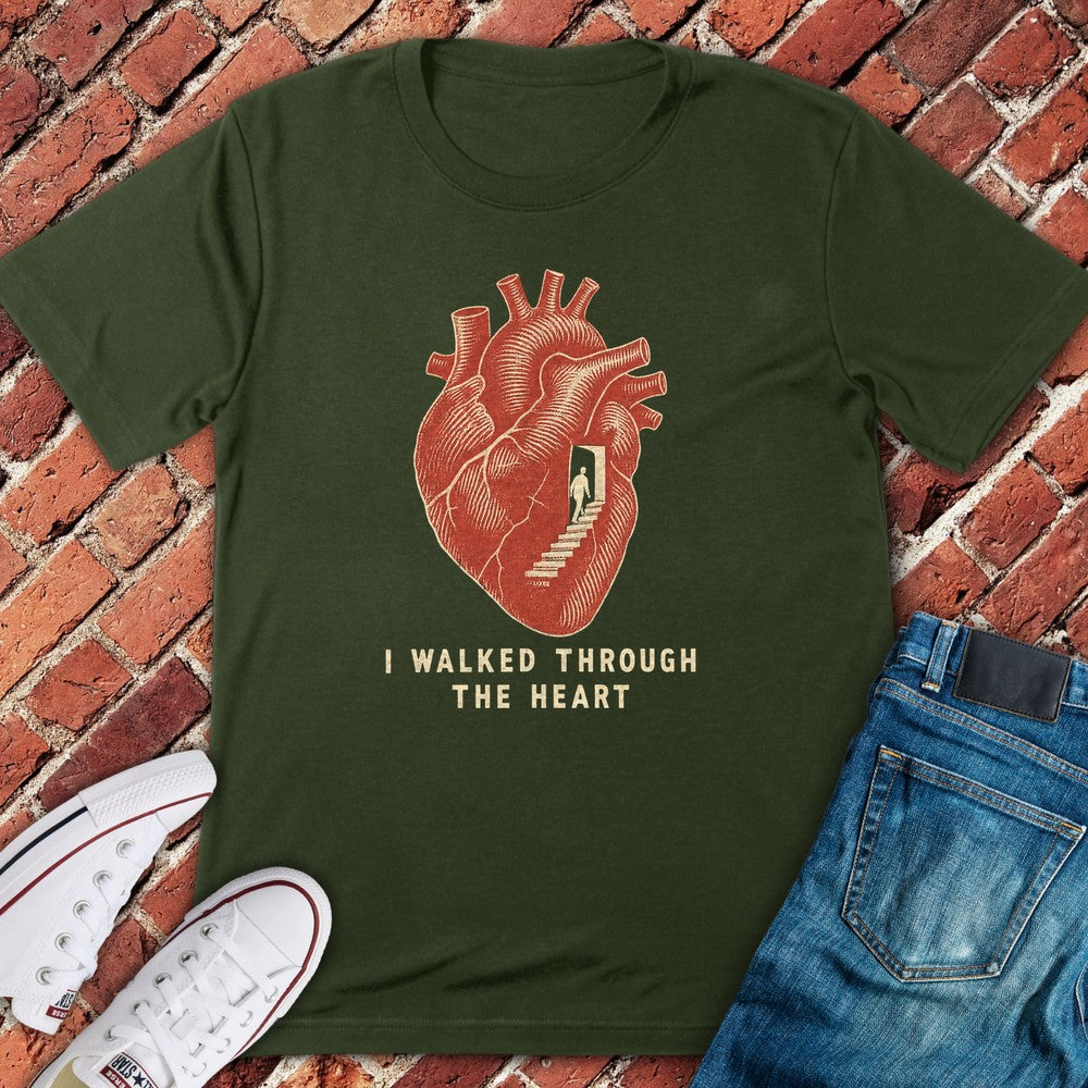 Giant Heart T-Shirt - Military Green