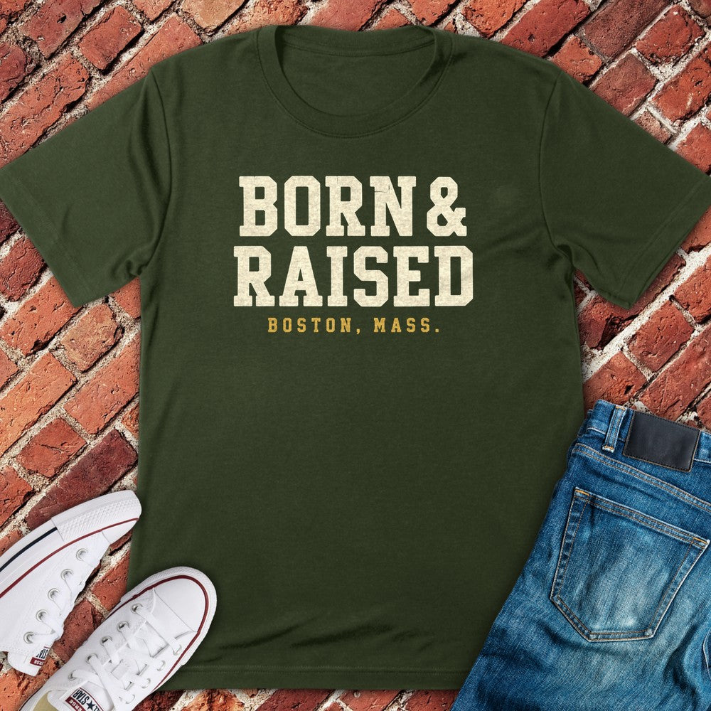 Born Raised T-Shirt - Military Green