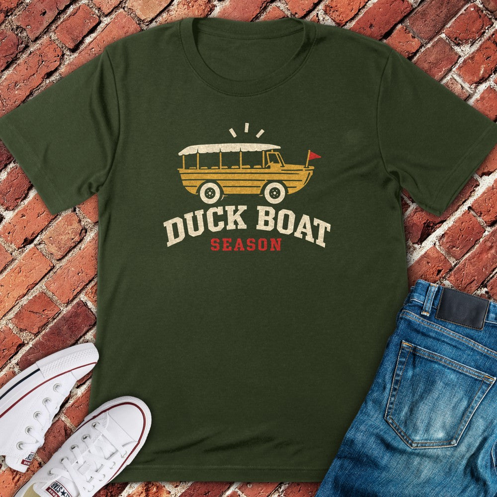 Duck Boat T-Shirt - Military Green