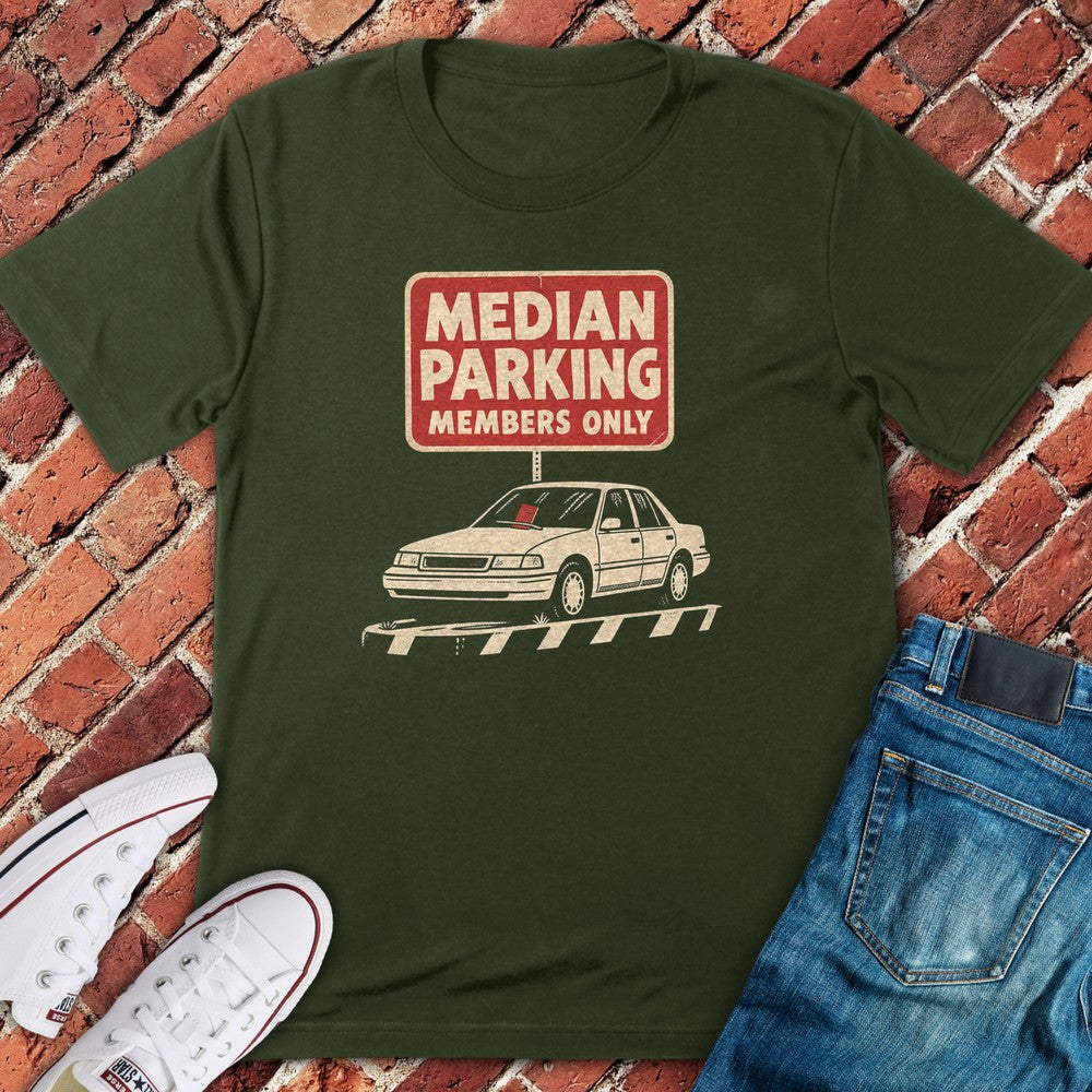 Median Parking T-Shirt - Military Green