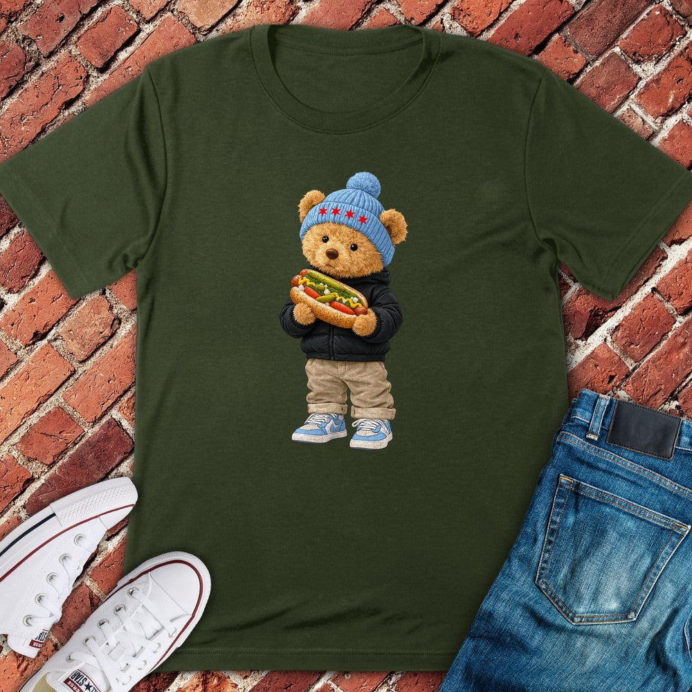 Hotdog Teddy T-Shirt - Military Green