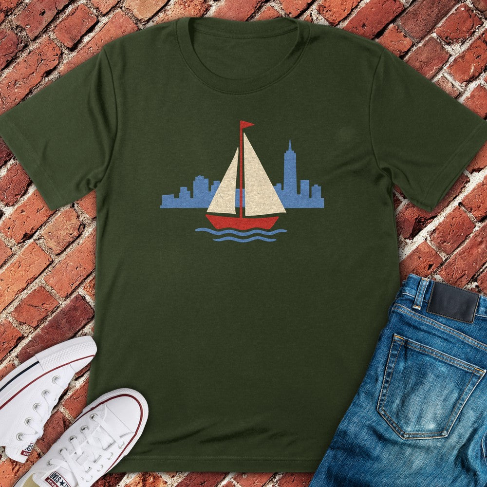 Charles Sailboat T-Shirt - Military Green