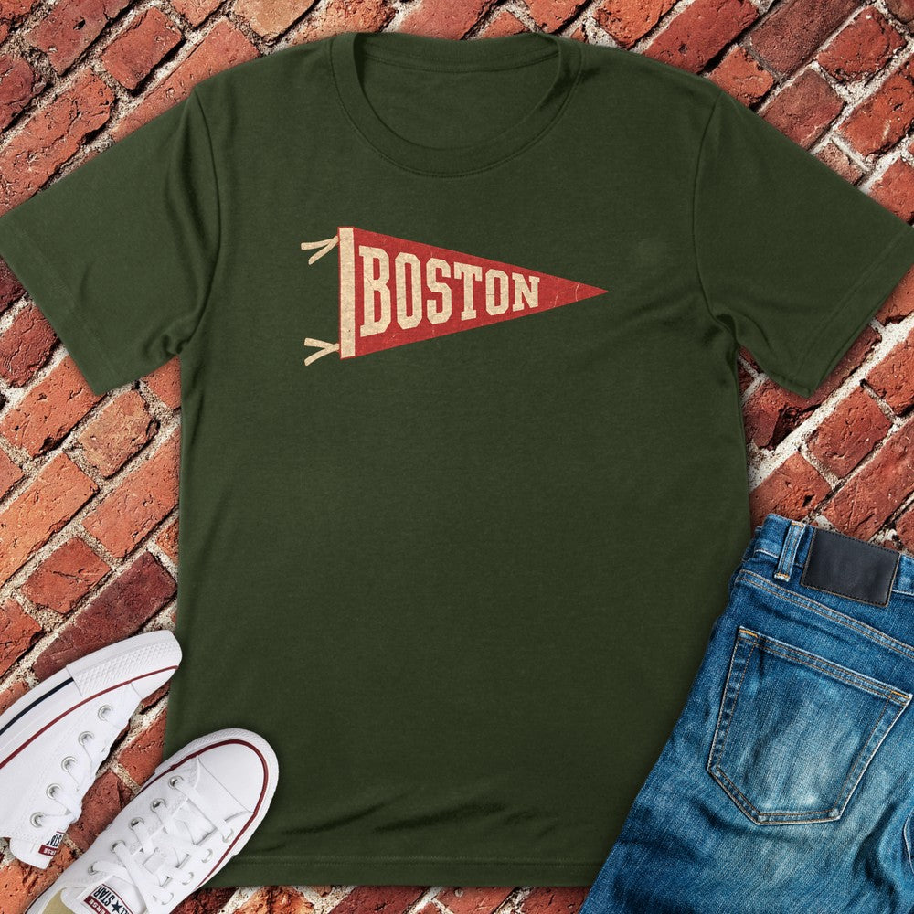 Boston Pennant T-Shirt - Military Green