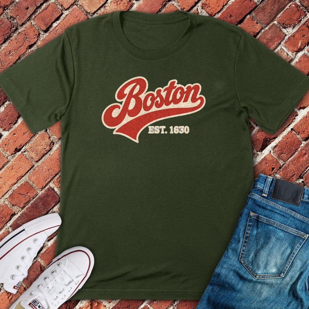 Oldschool Boston T-Shirt - Military Green