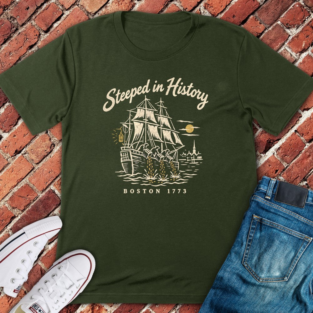 Steeped History T-Shirt - Military Green