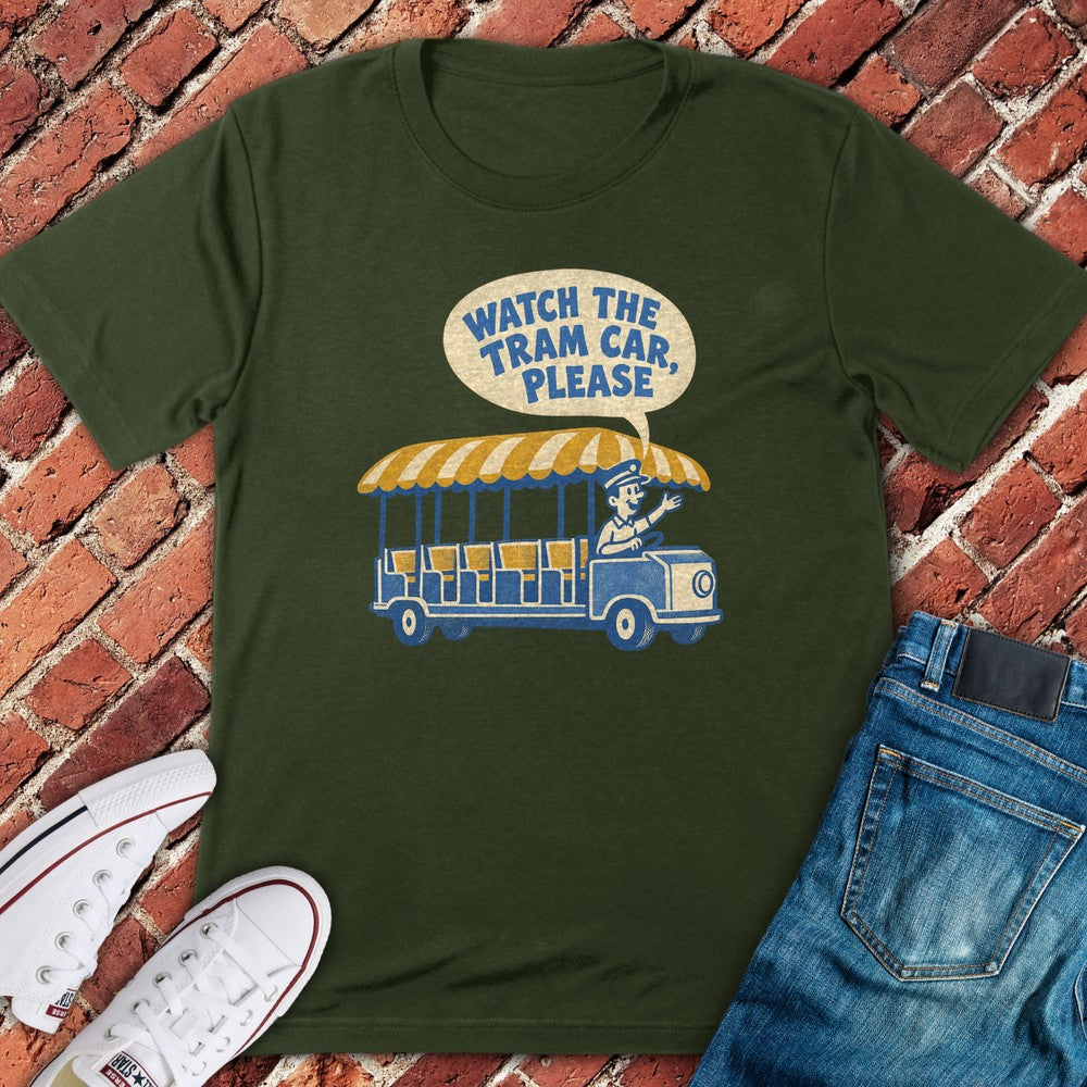 Tram Car T-Shirt - Military Green