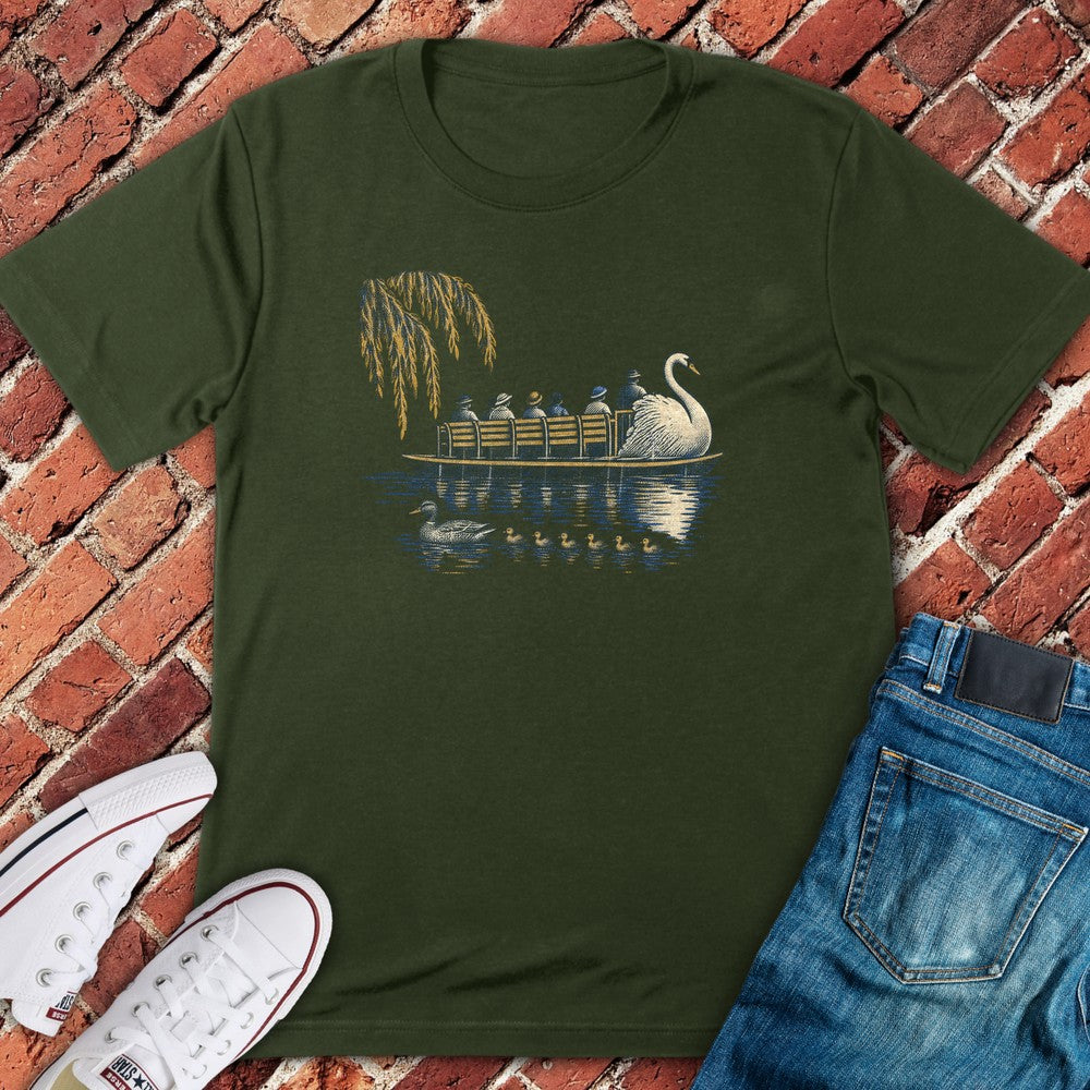 Swan Boat T-Shirt - Military Green