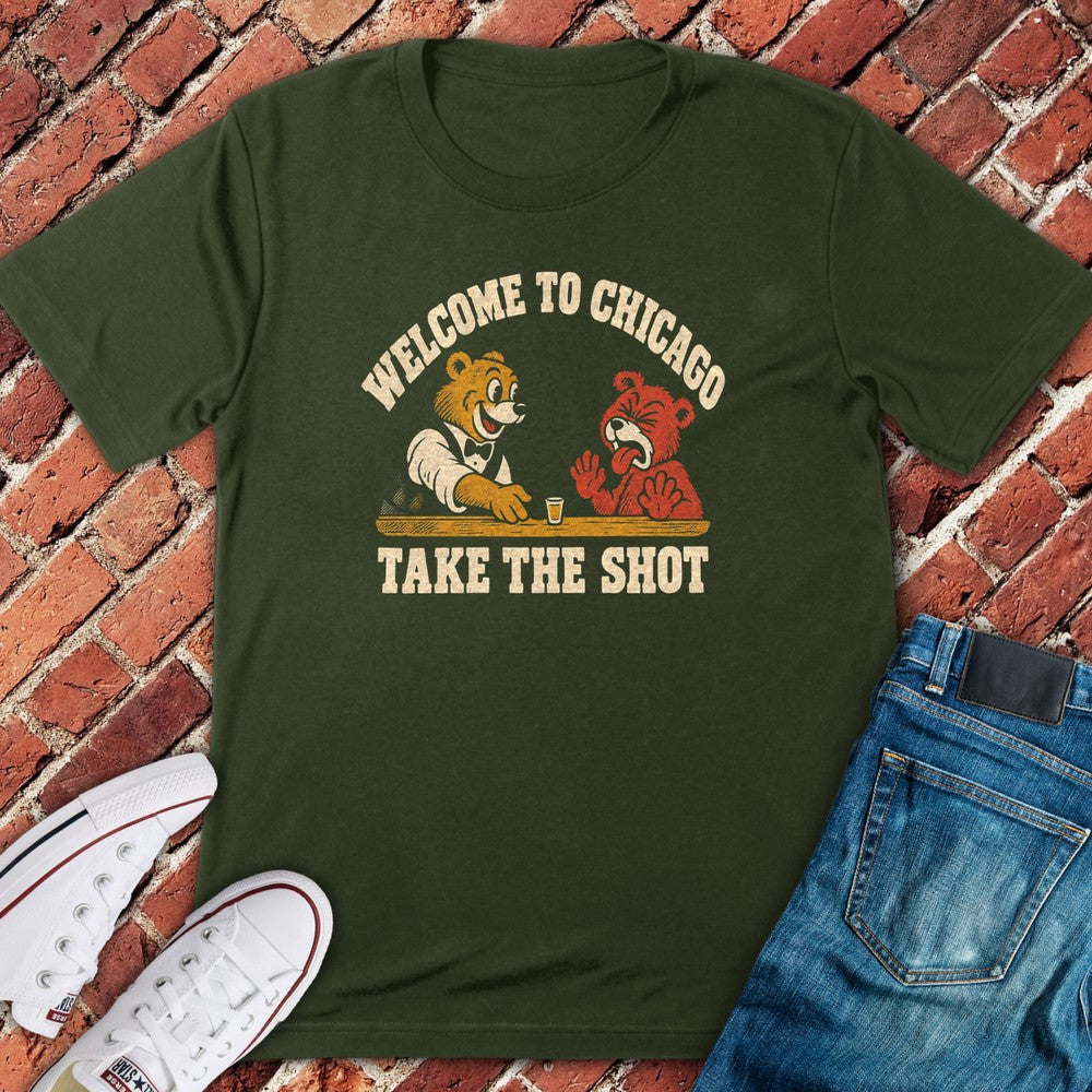 Shot Face T-Shirt - Military Green