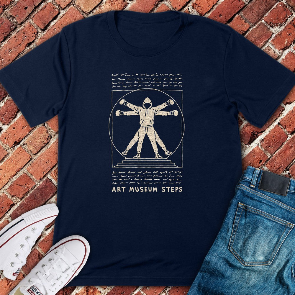Vitruvian Boxer T-Shirt - Navy