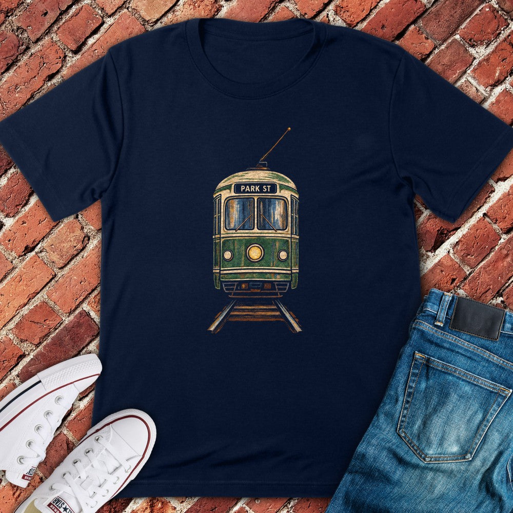 Trolley Front T-Shirt - Navy