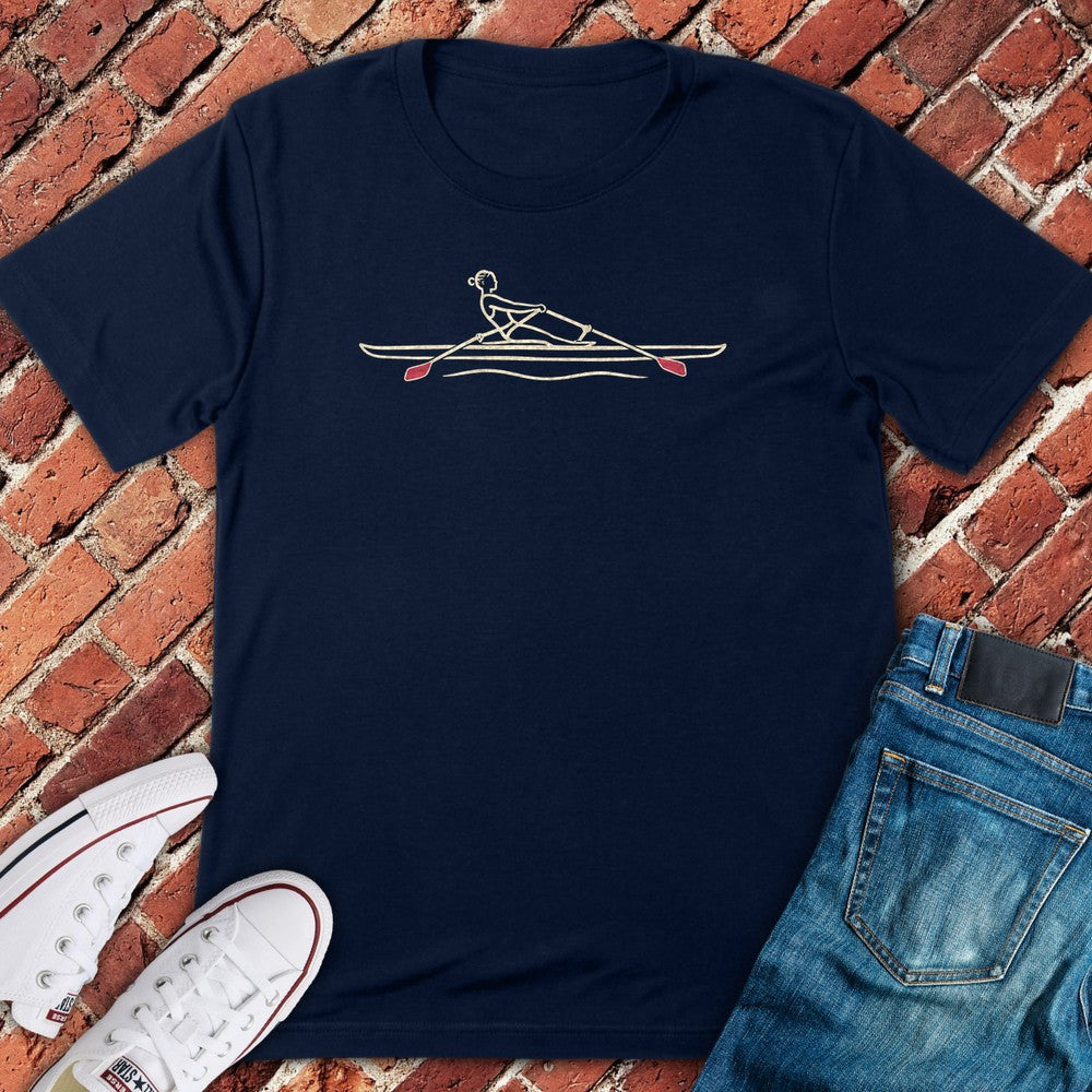 Single Scull T-Shirt - Navy