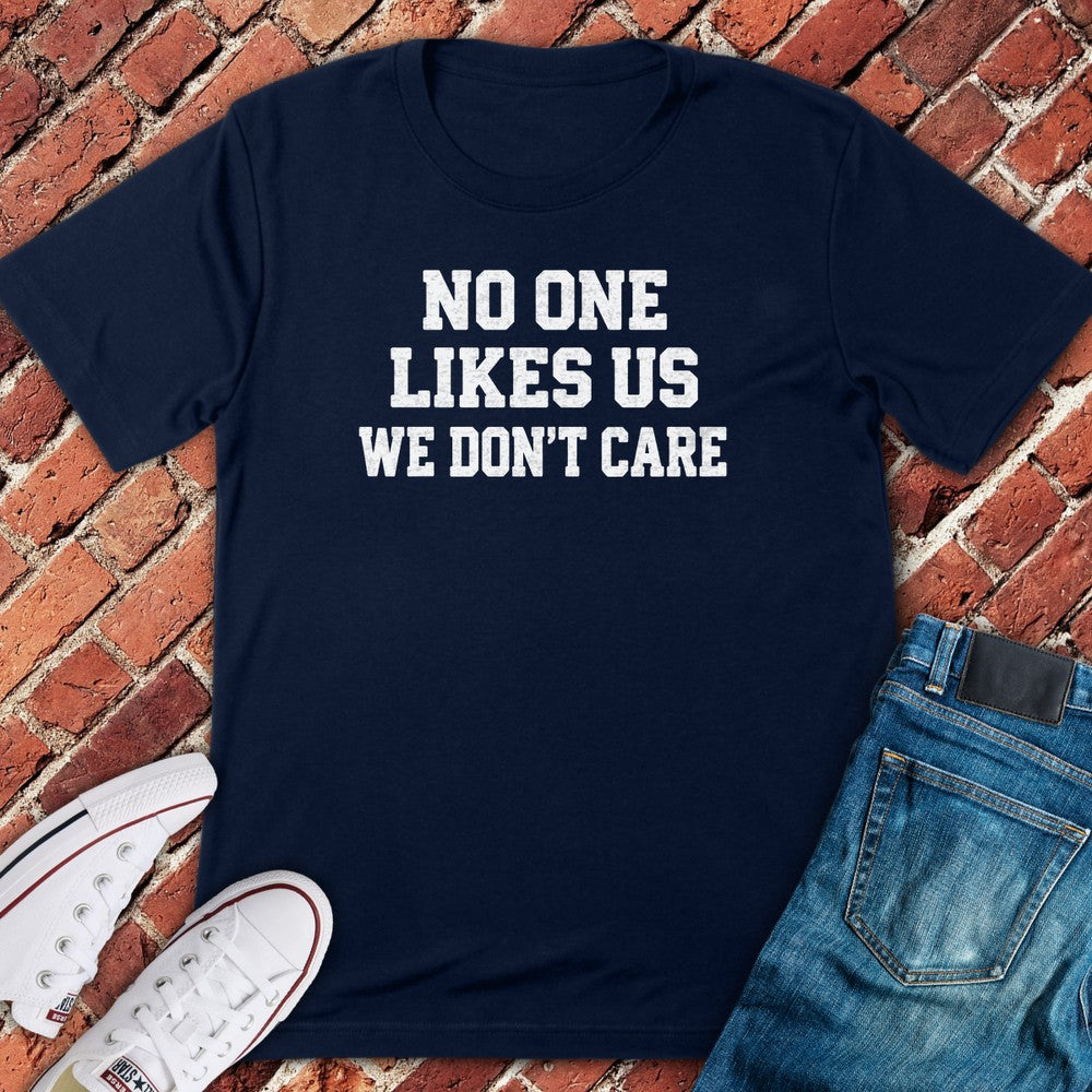 Don't Care T-Shirt - Navy