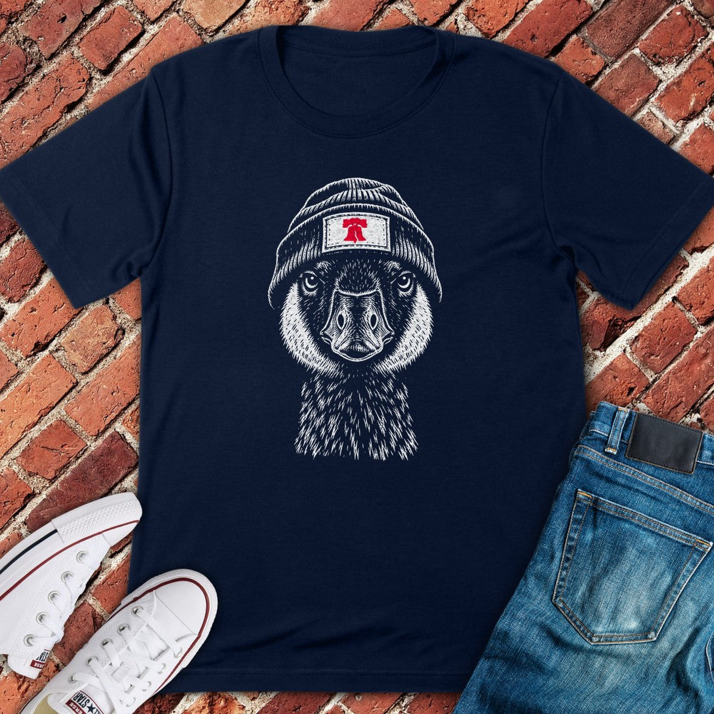 Goose Beanie T-Shirt - Navy