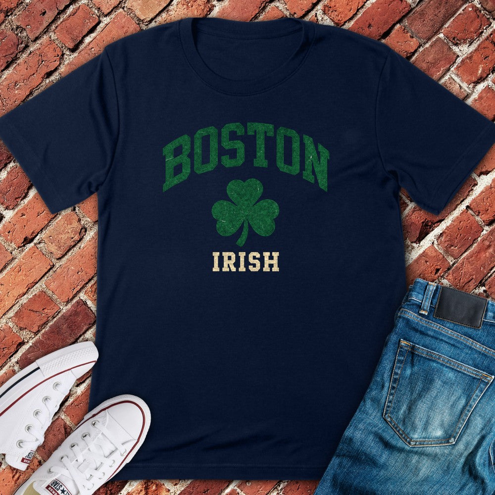 Boston Shamrock T-Shirt - Navy