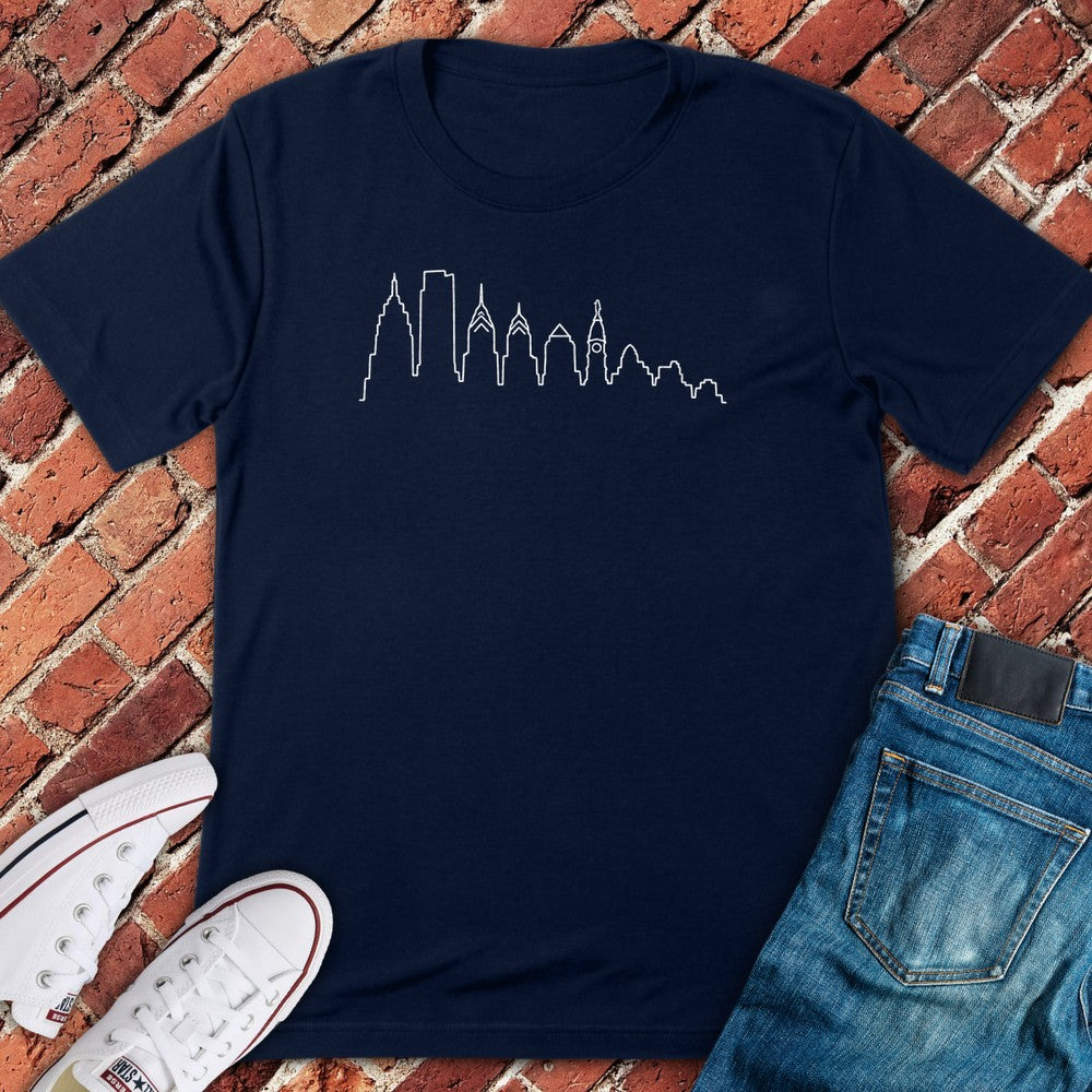Outline Skyline T-Shirt - Navy