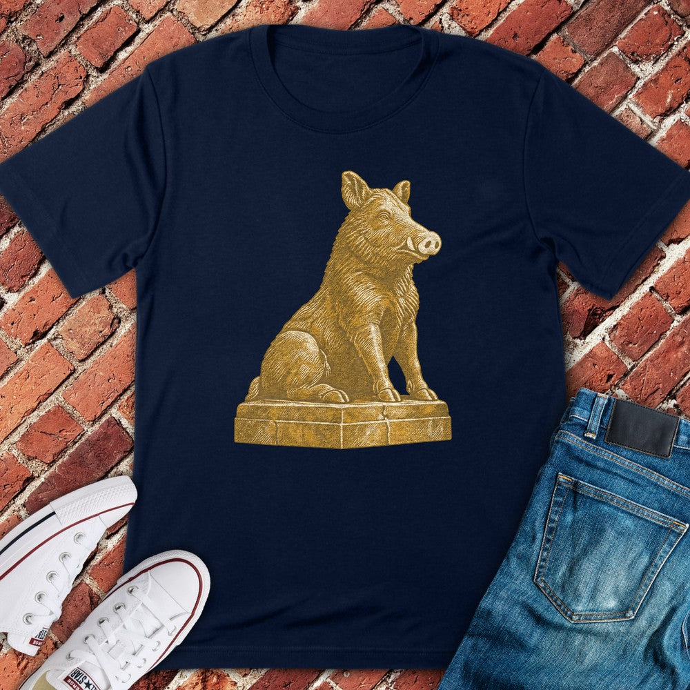 Brass Boar T-Shirt - Navy