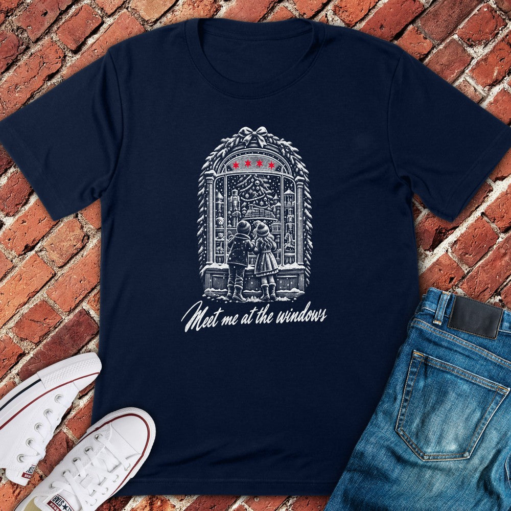 Holiday Windows T-Shirt - Navy