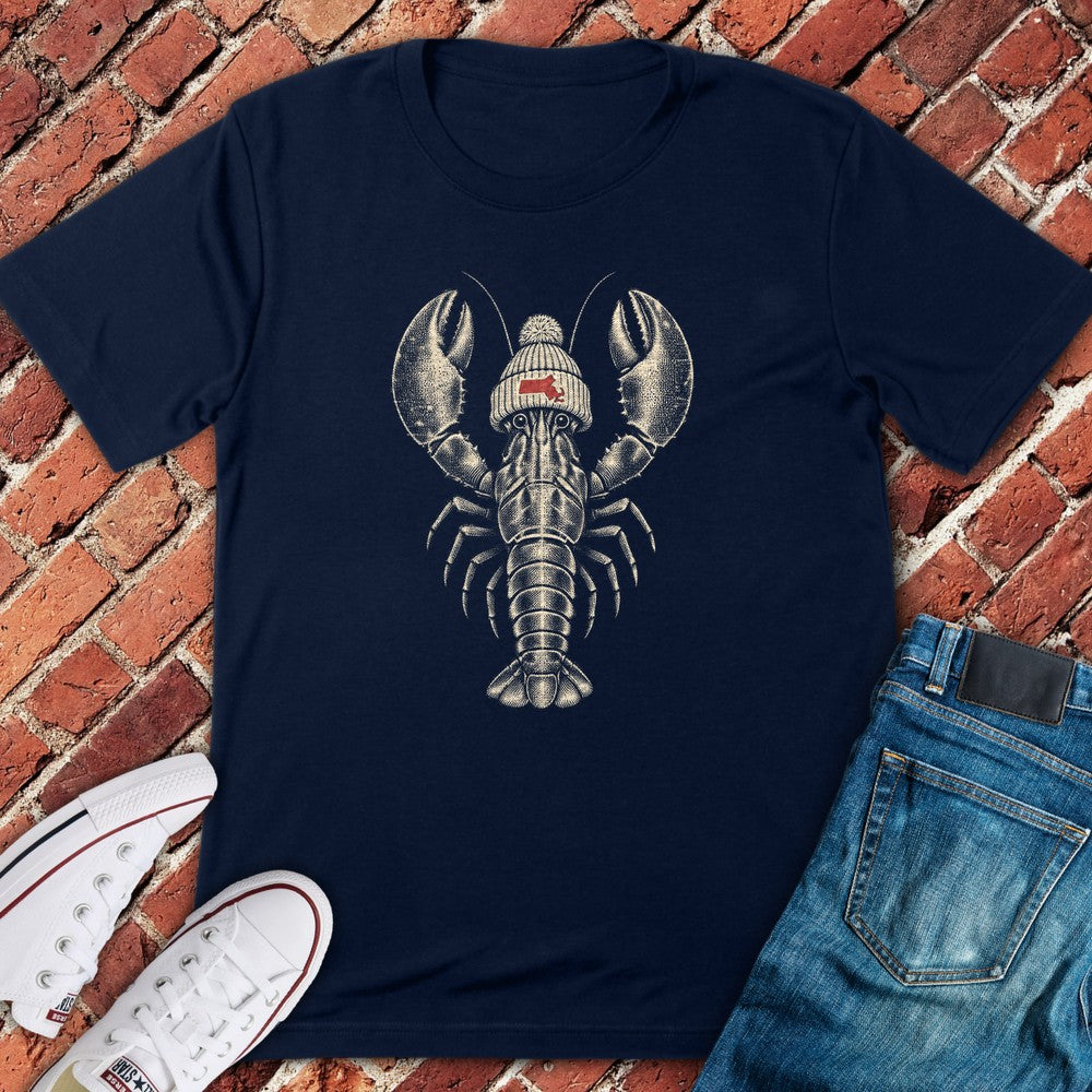 Beanie Lobster T-Shirt - Navy