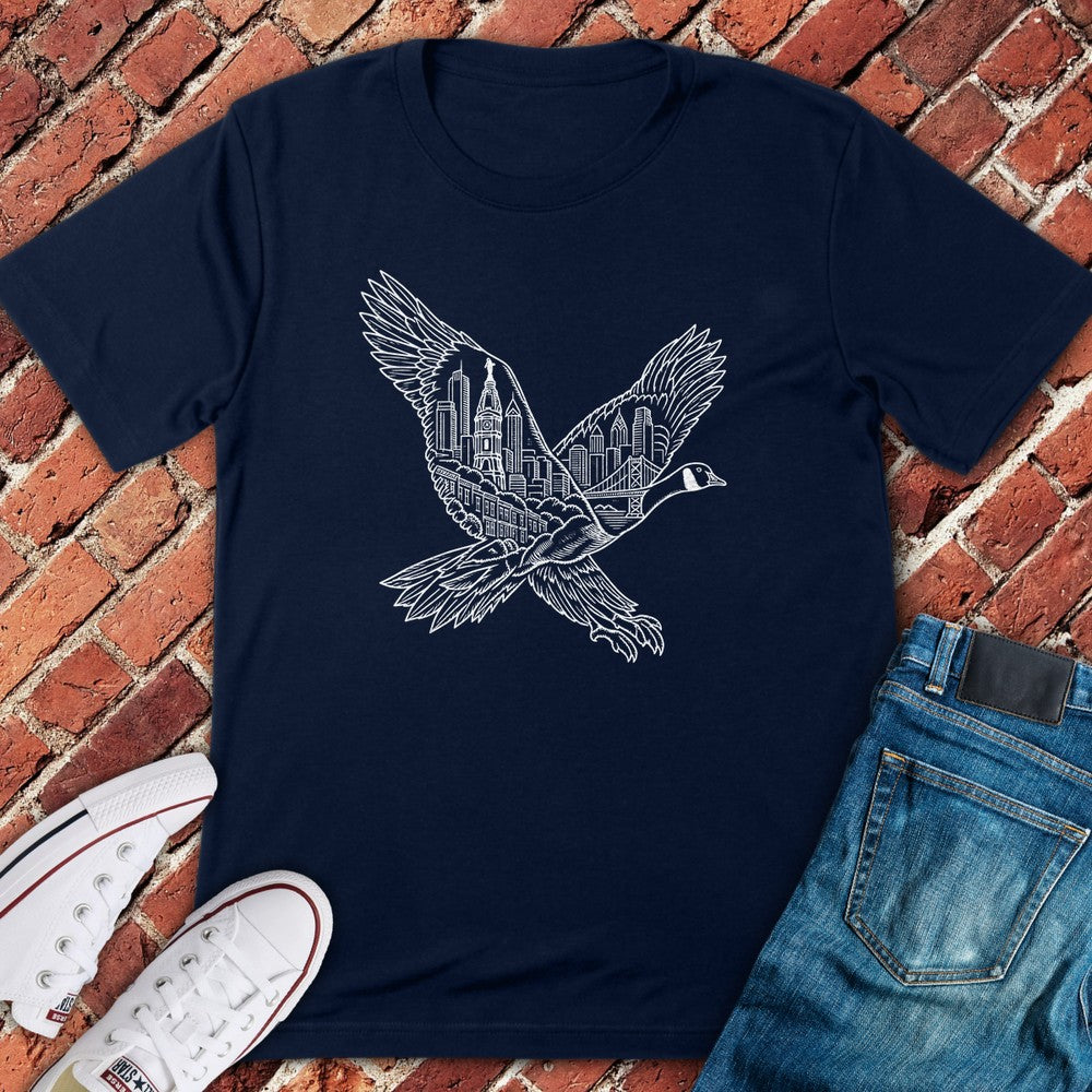 Skyline Goose T-Shirt - Navy
