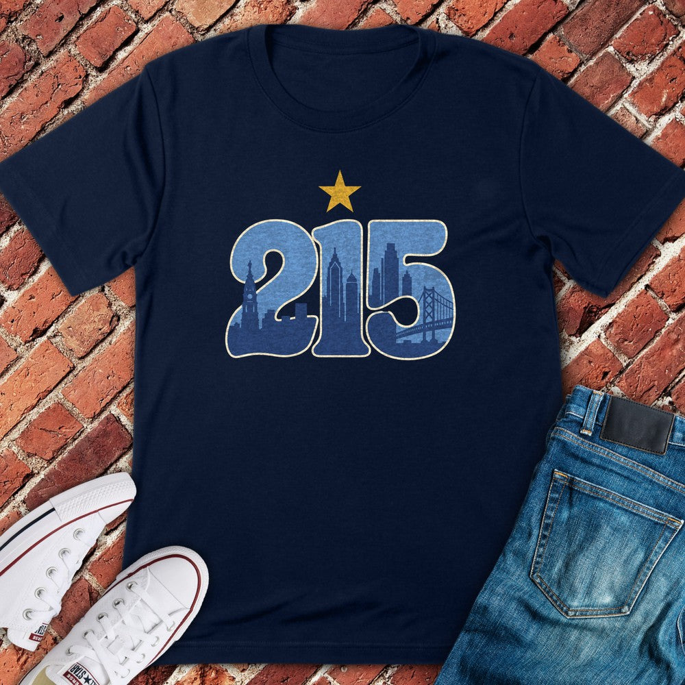 Skyline Numbers T-Shirt - Navy