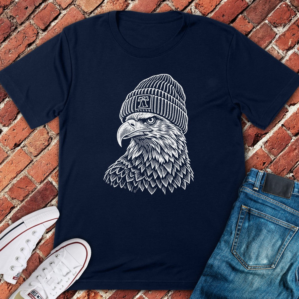 Beanie Eagle T-Shirt - Navy