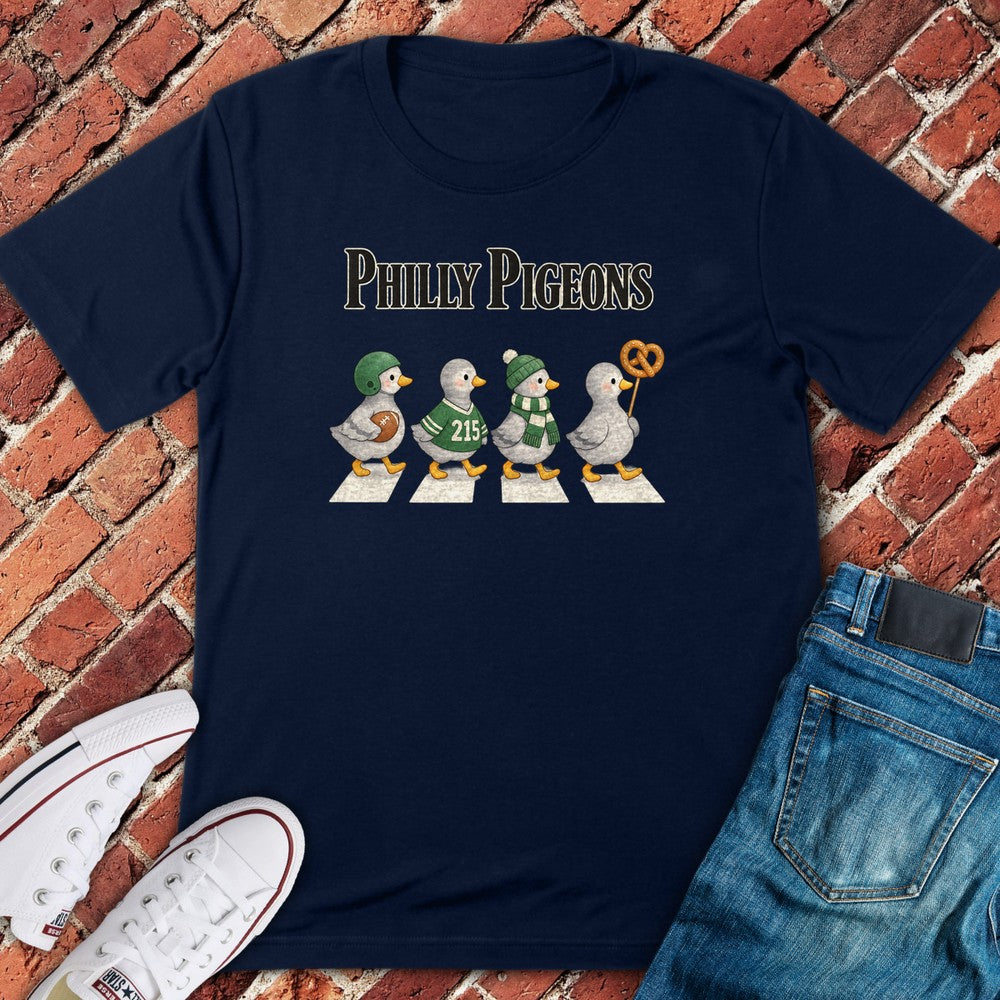 Pigeon Crossing T-Shirt - Navy