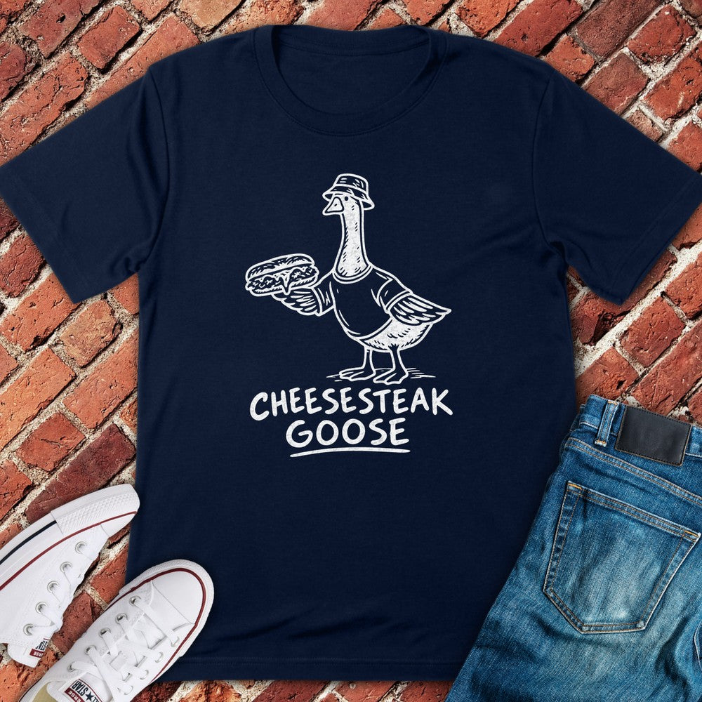Cheesesteak Goose T-Shirt - Navy