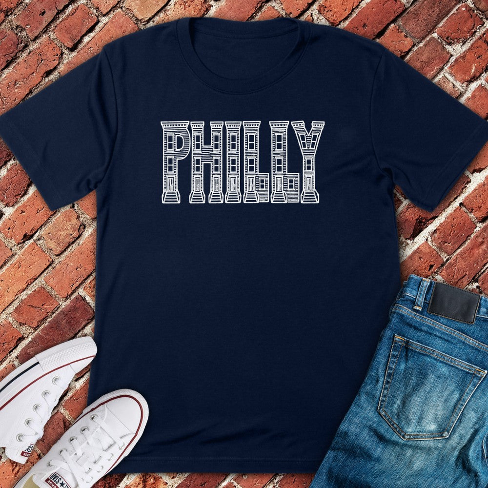 Rowhome Letters T-Shirt - Navy
