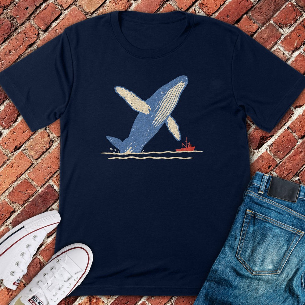 Whale Watch T-Shirt - Navy