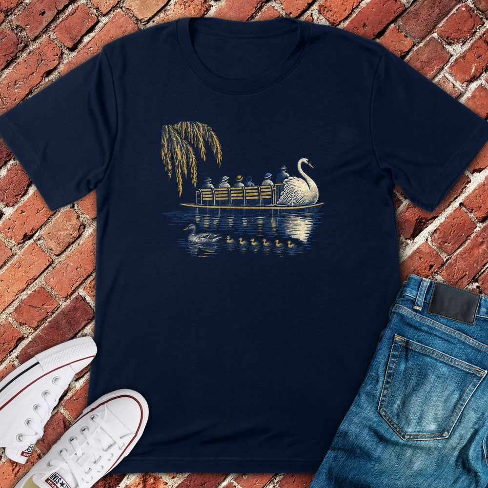 Swan Boat T-Shirt - Navy