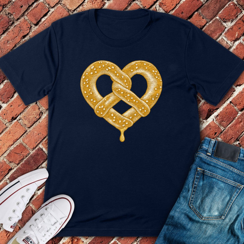 Pretzel Heart T-Shirt - Navy