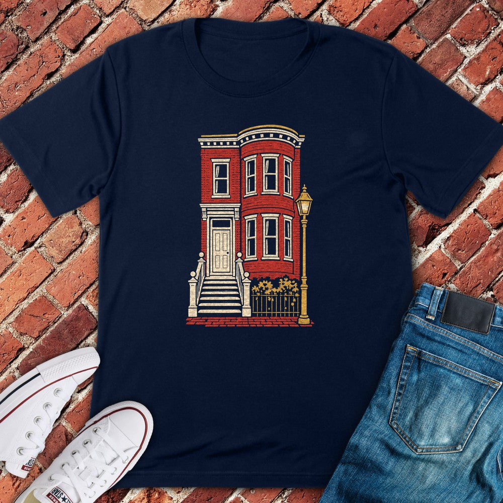 Brownstone Stoop T-Shirt - Navy