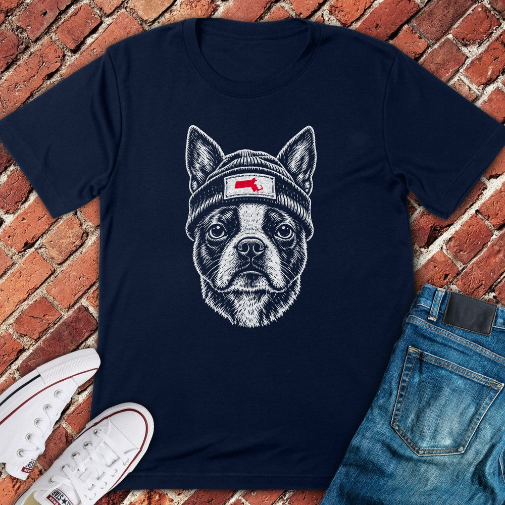 Terrier Beanie T-Shirt - Navy