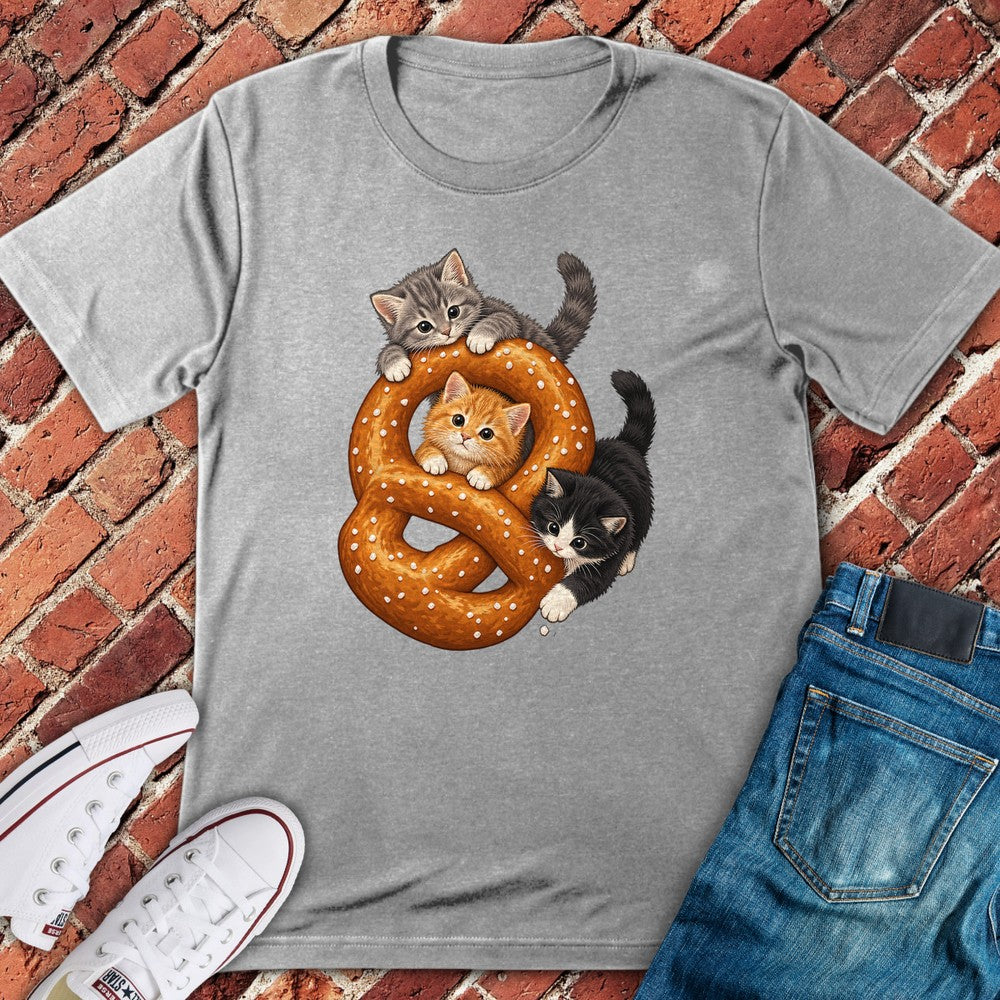 Pretzel Cats T-Shirt - Sport Grey