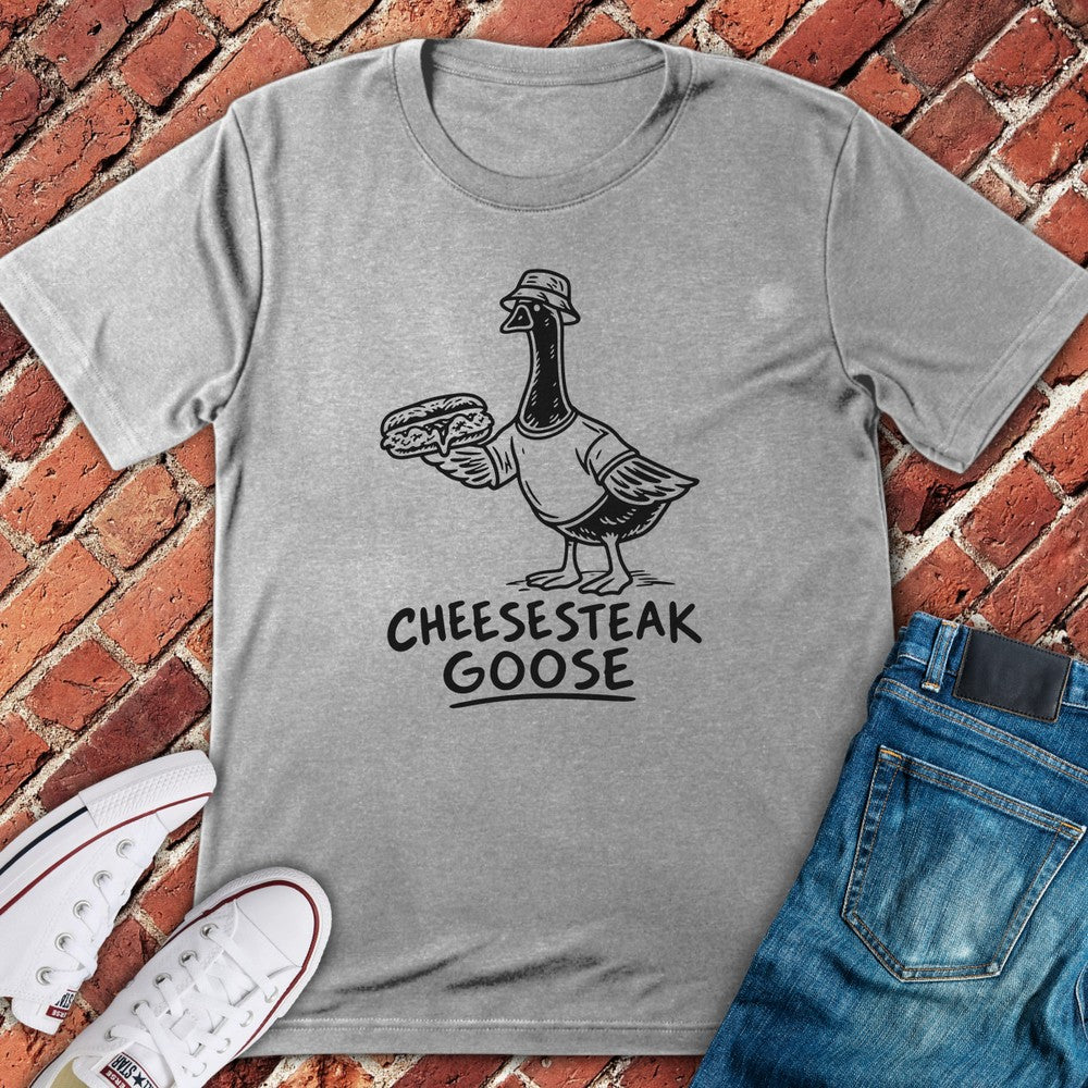 Cheesesteak Goose T-Shirt - Sport Grey