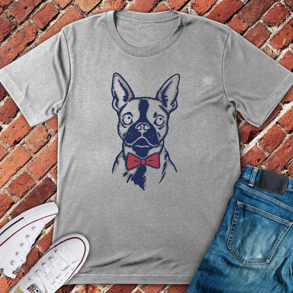 Bowtie Terrier T-Shirt - Sport Grey