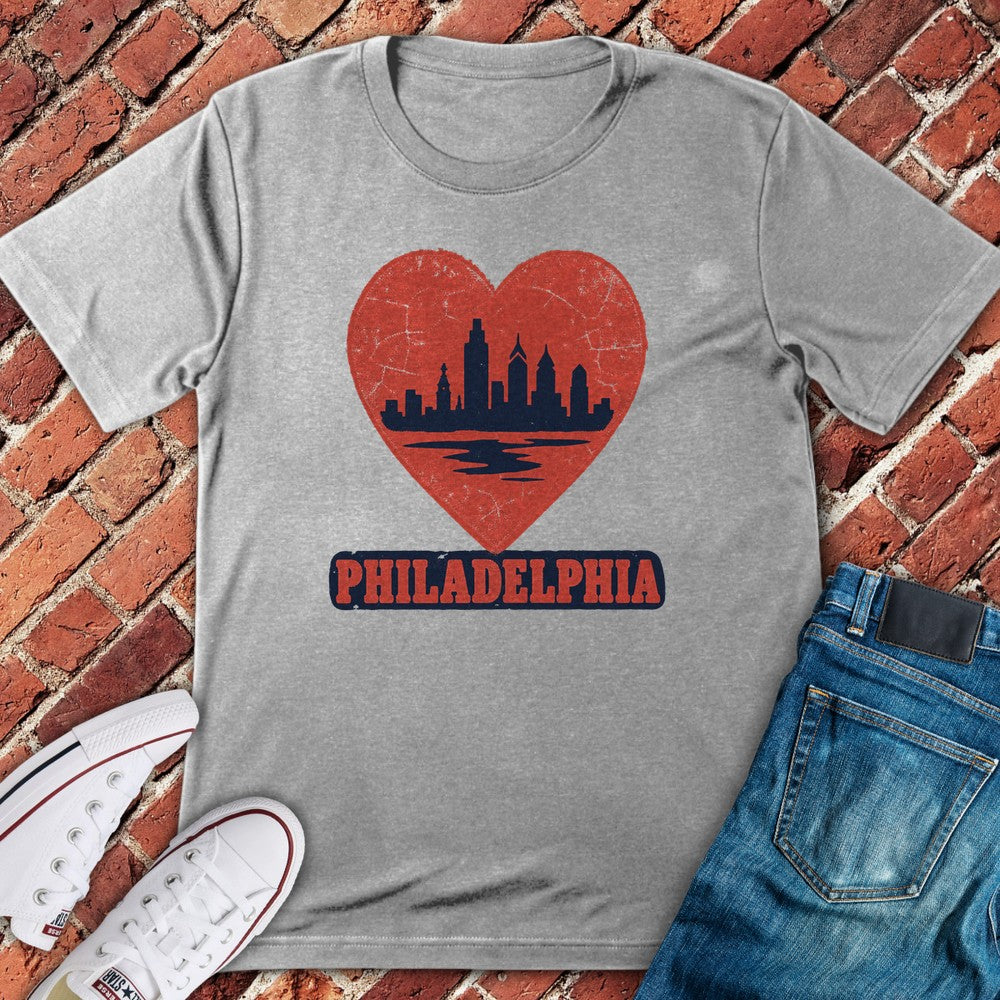 Skyline Heart T-Shirt - Sport Grey